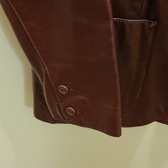 Vintage Genuine Leather Etienne Aigner Blazer - Picture 9 of 11